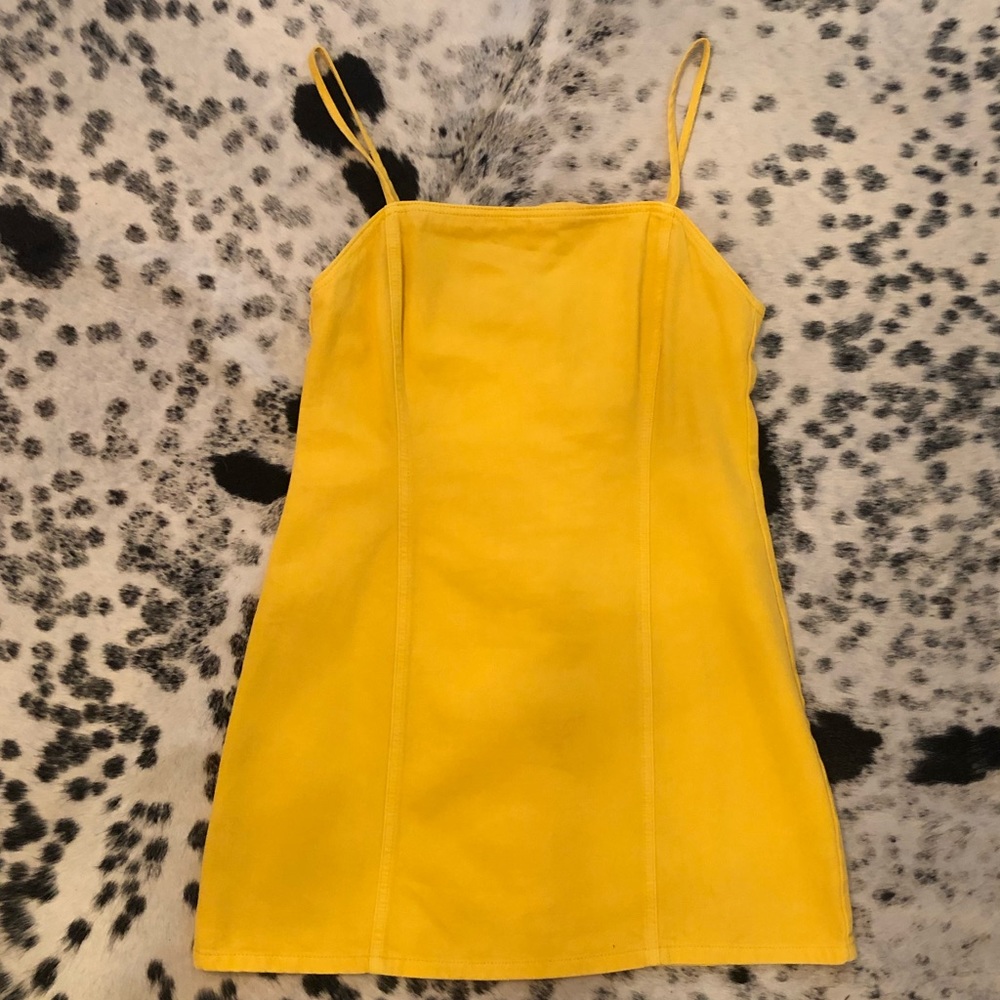 NWT Urban Outfitters BDG Yellow Denim Mini Dress